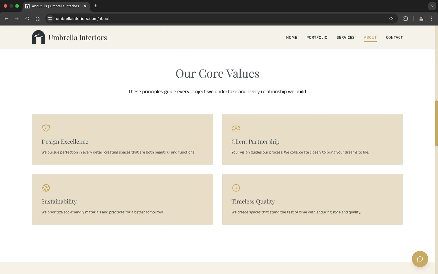 Umbrella Interiors About Page Section 2